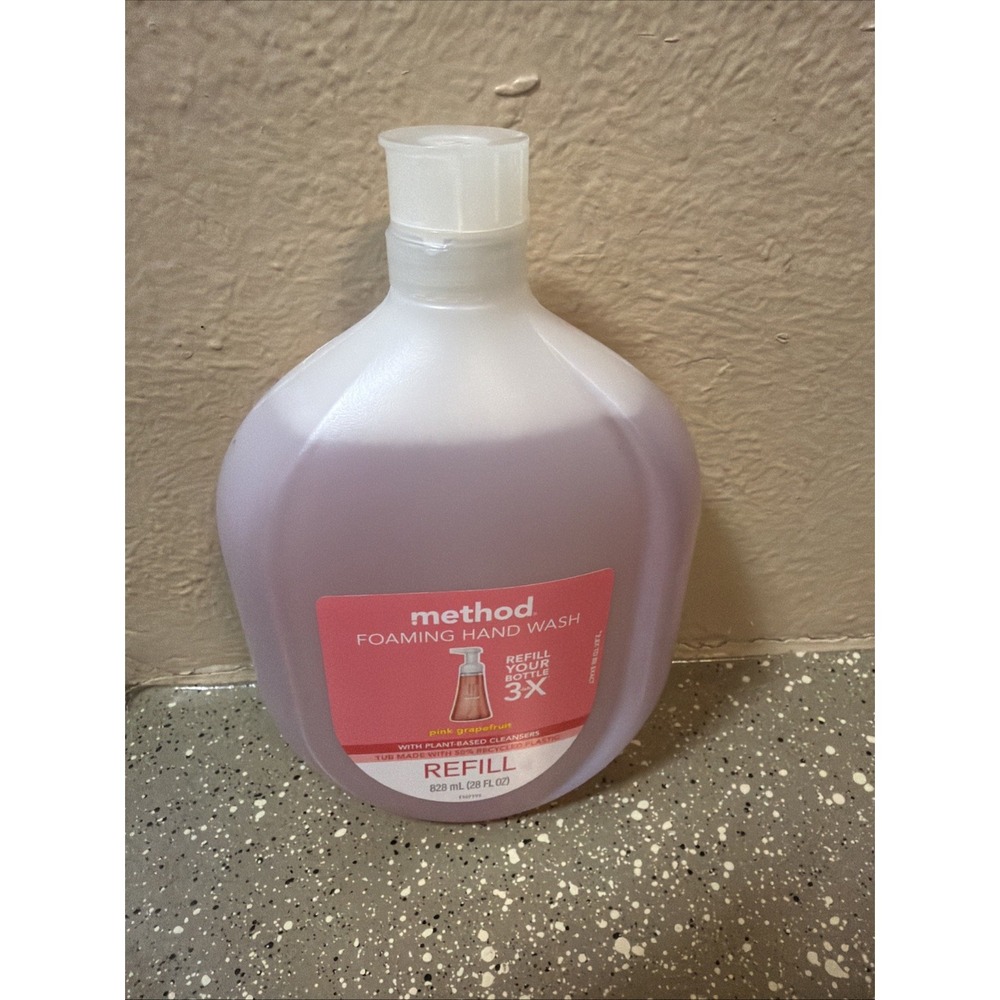 Method Foaming Hand Wash Refill Pink Grapefruit 28 fl oz Plant Based Cleanser